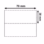 Etichetta 70x38 mm in Cartoncino Termico diretto per frontalini e cartellini