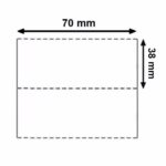 Etichetta 70x38 mm in Cartoncino Termico diretto per frontalini e cartellini