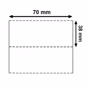 Etichetta 70x38 mm in Cartoncino Termico diretto per frontalini e cartellini