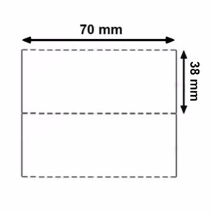 Etichetta 70x38 mm in Cartoncino Termico diretto per frontalini e cartellini