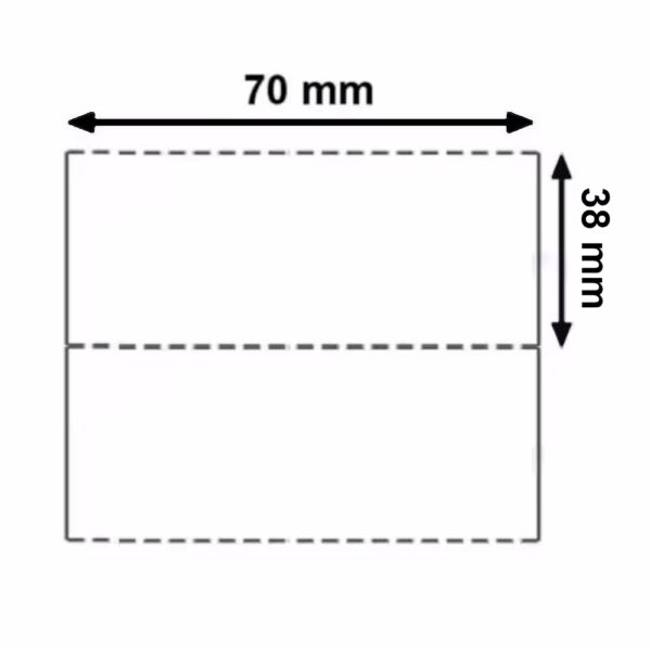 Etichetta 70x38 mm in Cartoncino Termico diretto per frontalini e cartellini