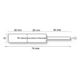 Etichetta per gioielleria 75x10 mm in ppl bianco con adesivo removibile