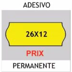 Etichette per Prezzatrici 26x12 Prix Fluorescente GIALLO adesivo Permanente