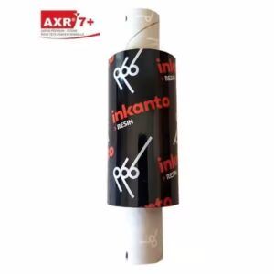 Ribbon 64x74 Mt RESINA AXR7+ INKANTO nero per stampa a trasferimento termico
