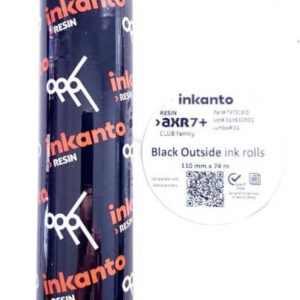 Ribbon 110x74 Mt RESINA AXR7+ INKANTO nero per stampa a trasferimento termico