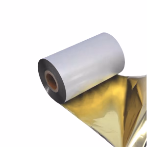 Ribbon mm 80x250 Mt colore ORO in CERA-RESINA per stampa trasferimento termico