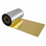 Ribbon mm 80x200 Mt colore ORO in RESINA per stampa trasferimento termico