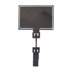 Segnaprezzo nero 100x70 mm cancellabile con clip a snodo per vassoio e cassette